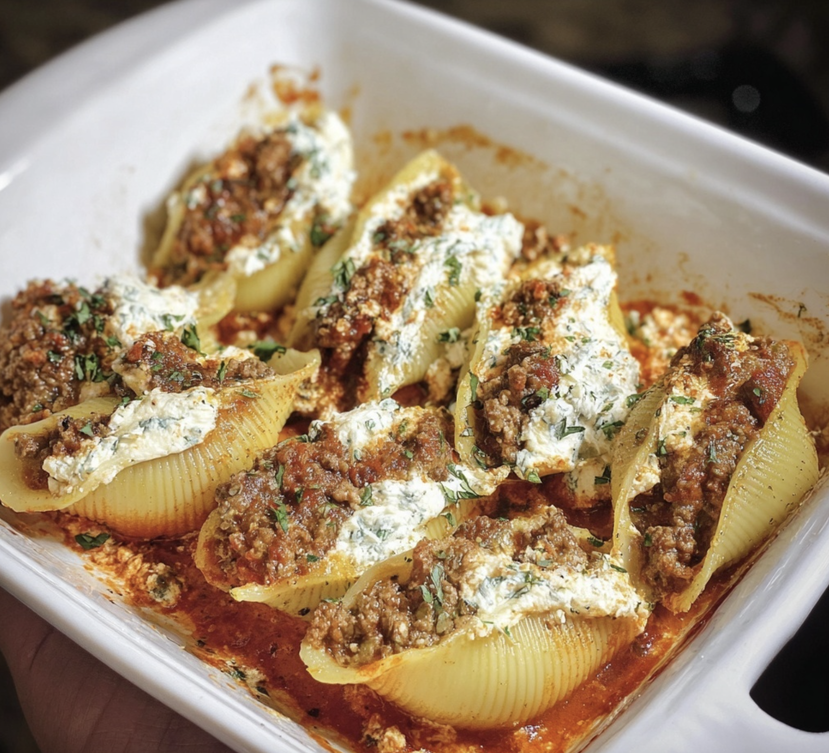 Beef-Stuffed Shells with Creamy Ricotta – Hearty, Home-Style Comfort ...